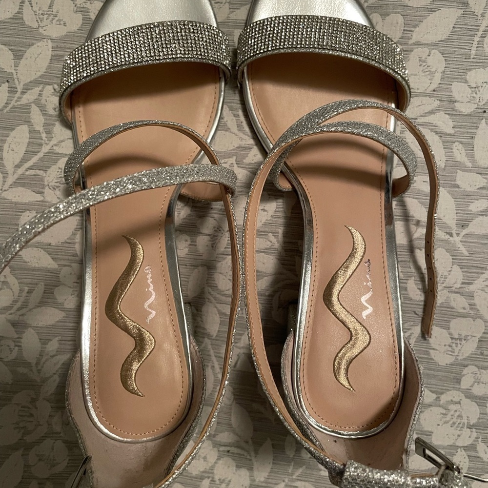 Silver Strappy Sandals